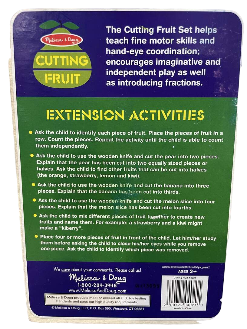  Melissa & Doug Cutting Food, Wooden Play Food
