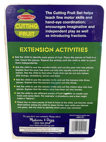  Melissa & Doug Cutting Food, Wooden Play Food