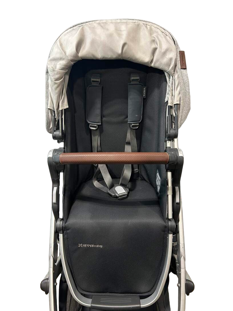  UPPAbaby VISTA V2 Double Stroller, 2020, Stella (Grey Brushed Melange)
