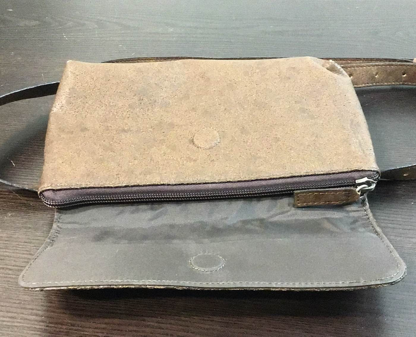  Happy Baby Belt Bag, Chocolate Cork Leather