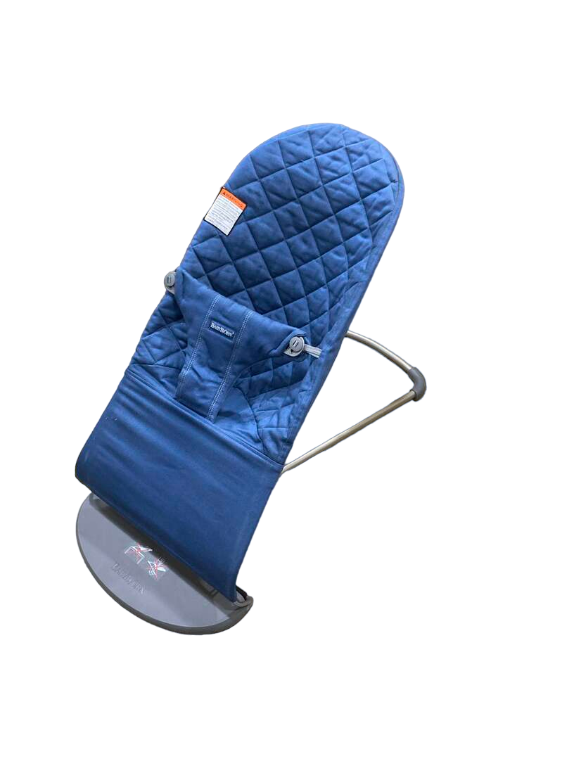  BabyBjorn Bouncer Bliss, Midnight Blue Cotton Classic Quilt