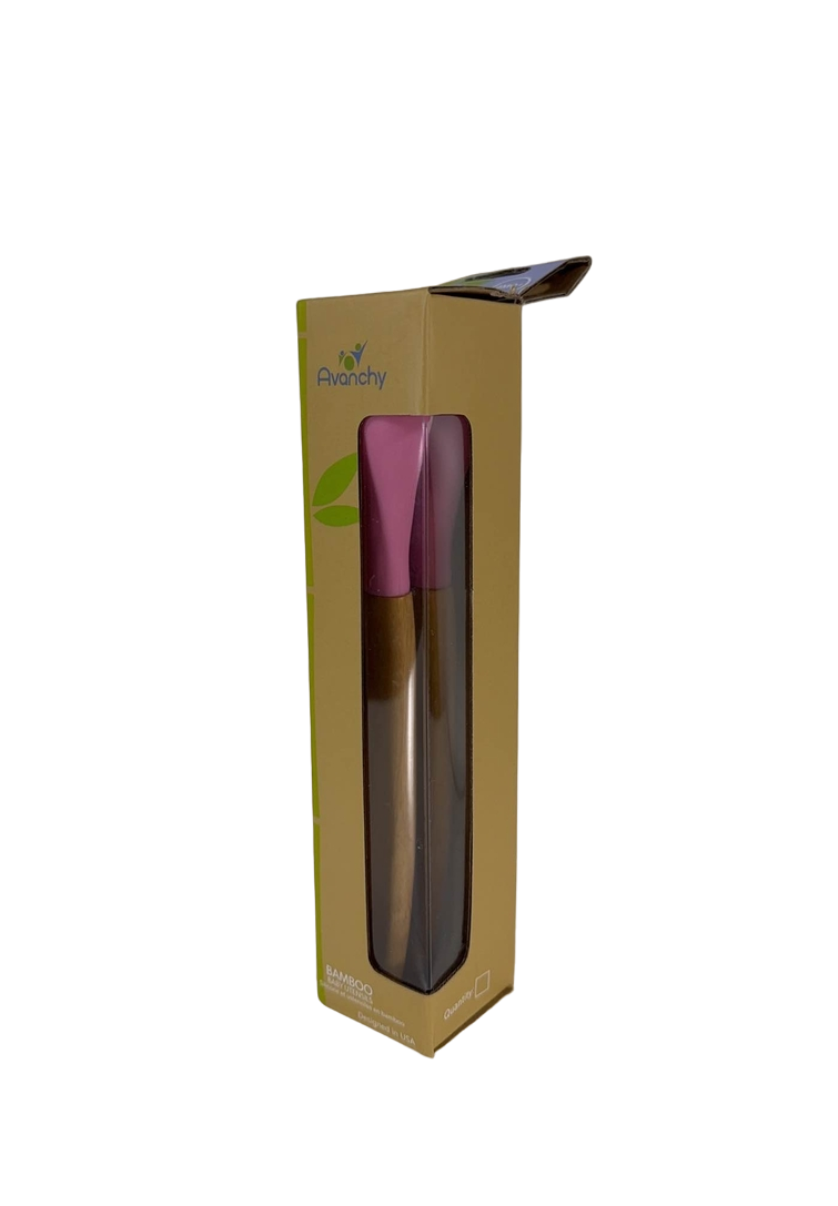  Avanchy Bamboo Baby Spoons 2-Pack, Pink