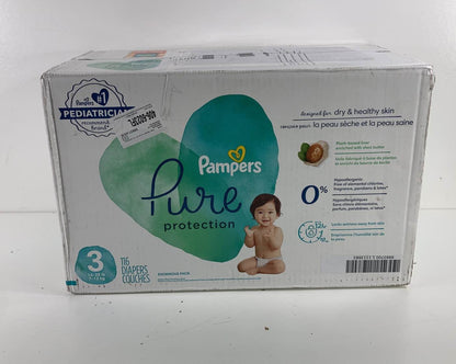  Pampers Pure Protection Diapers, Size 3, 116 Count
