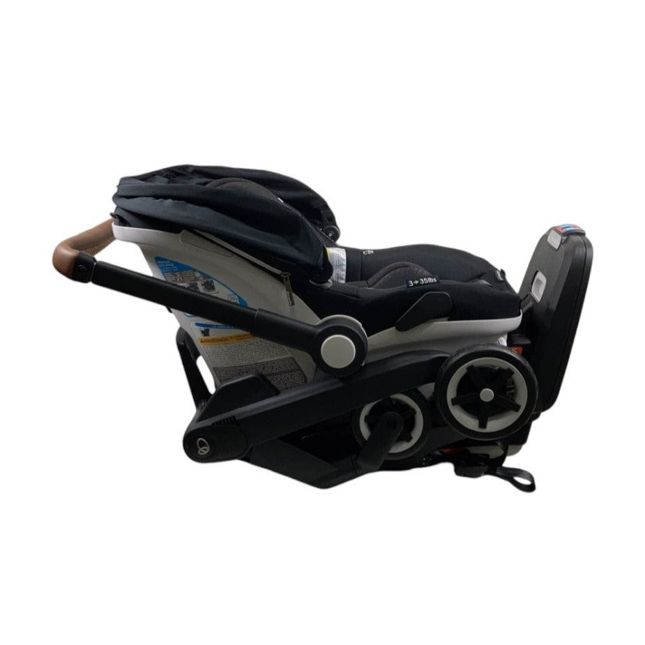  Evenflo Gold Shyft Dual Ride Infant Car Seat Stroller Combo, 2023, Onyx Black