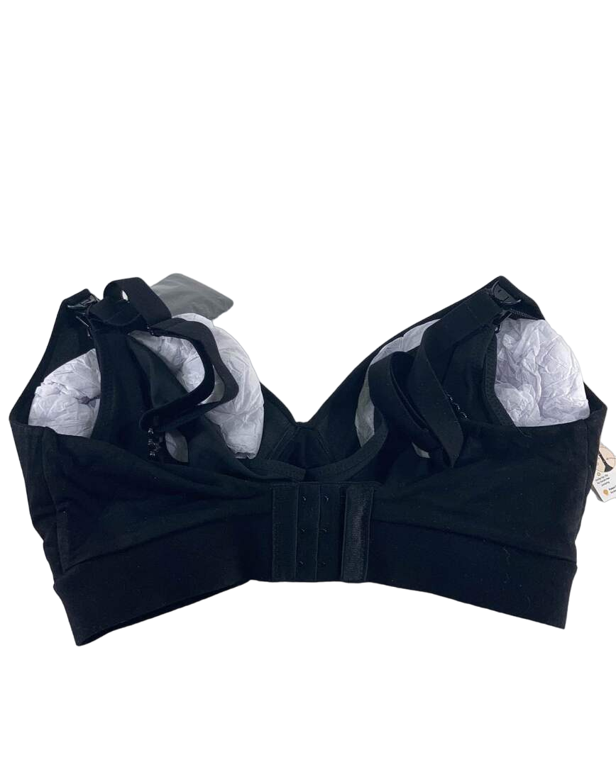  Kindred Bravely Minimalist Hands-Free Pumping And Nursing Plunge Bra, Small, Busty, Black