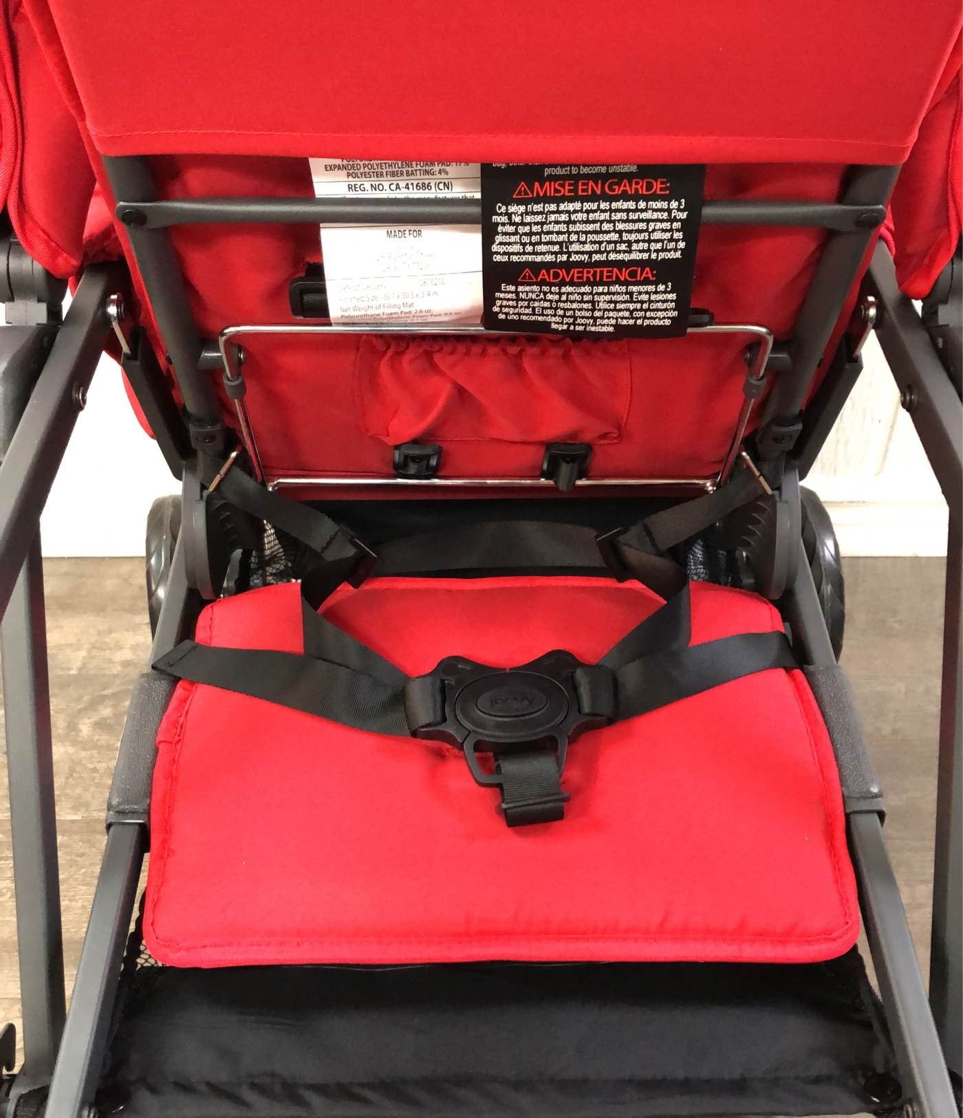  Joovy Caboose Graphite Stand-On Tandem Stroller, Red 2021
