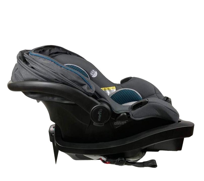  Evenflo LiteMax DLX Infant Car Seat With SafeZone Load Leg Base, Sawyer, 2023