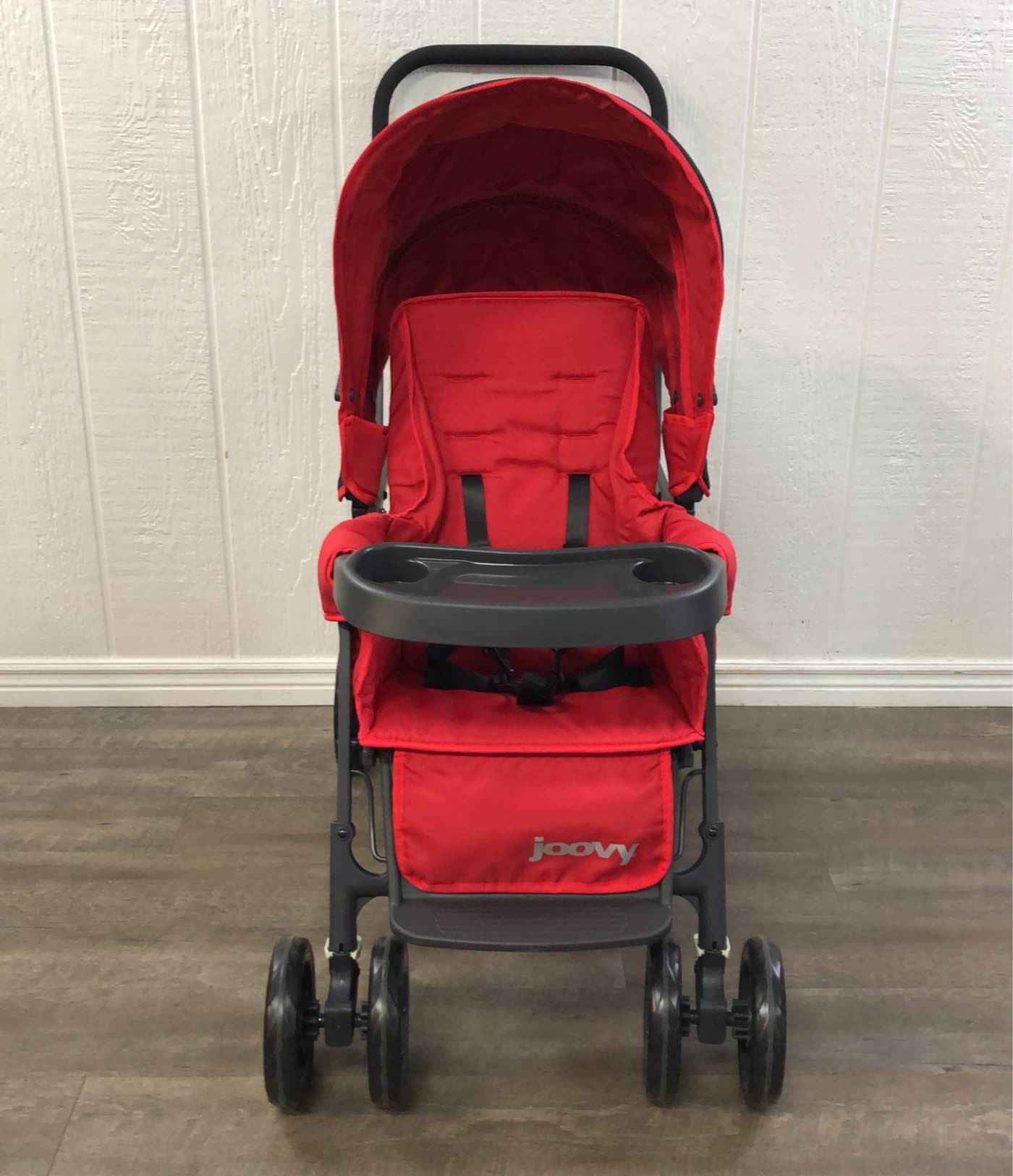 Joovy Caboose Graphite Stand-On Tandem Stroller, Red 2021