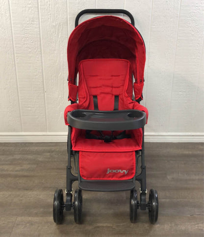  Joovy Caboose Graphite Stand-On Tandem Stroller, Red 2021