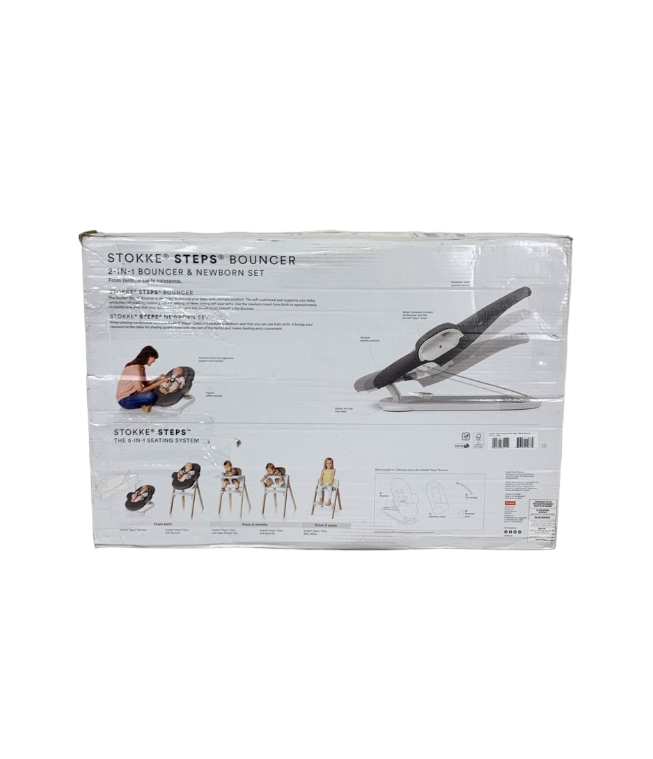  Stokke Steps Bouncer, Soft Sage Black Chassis