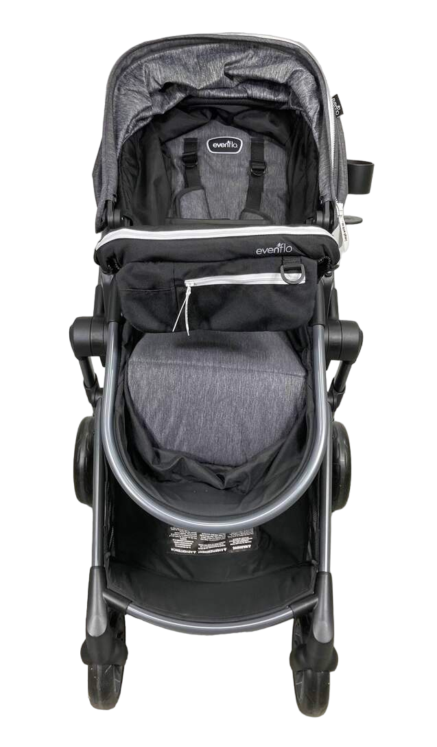  Evenflo Pivot Vizor Travel System, 2022, Chase Black
