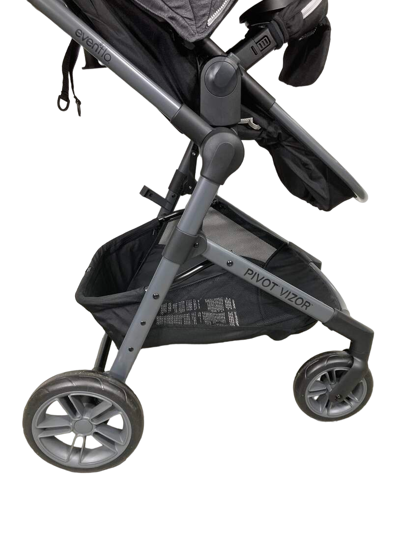 Evenflo Pivot Vizor Travel System, 2022, Chase Black