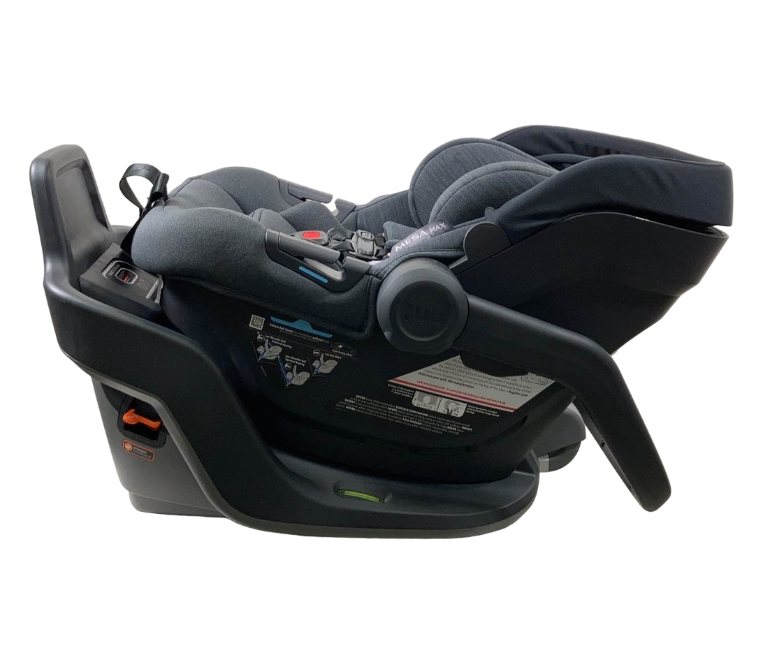  UPPAbaby MESA MAX Infant Car Seat And Base, 2023, DualTech Jake (Black)