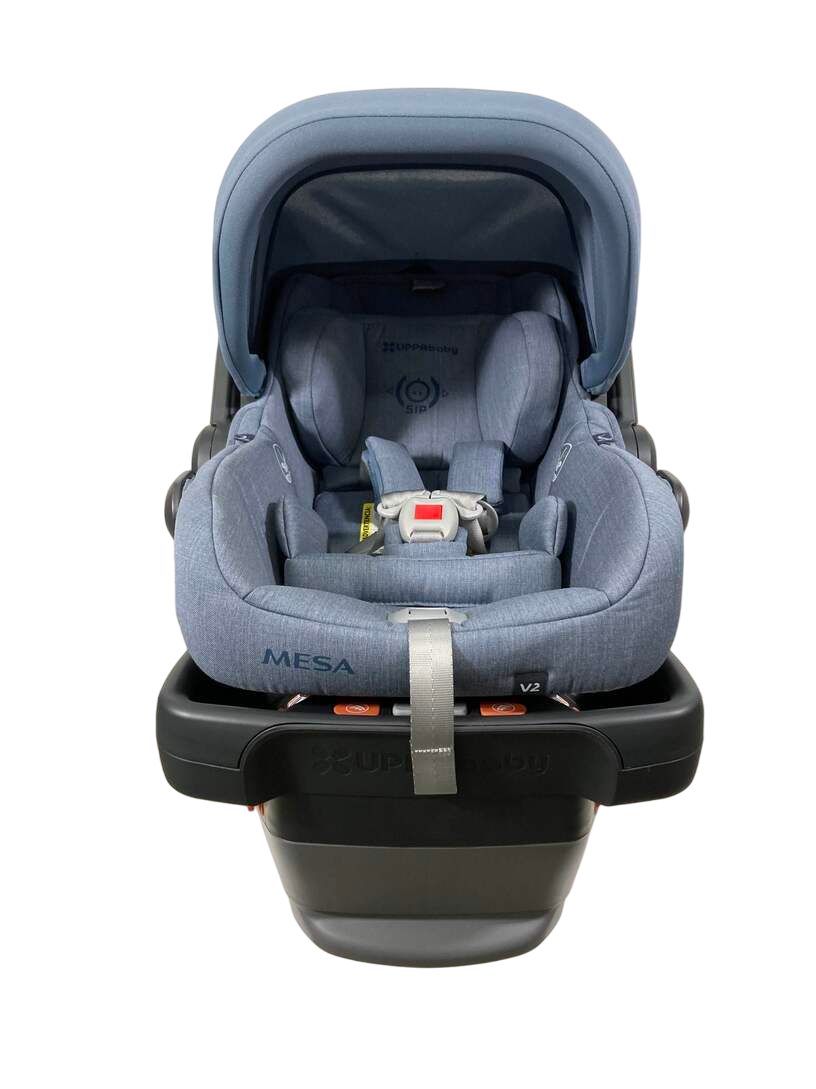  UPPAbaby MESA V2 Infant Car Seat, Gregory (Blue Melange Merino Wool), 2023