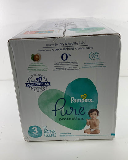  Pampers Pure Protection Diapers, Size 3, 116 Count