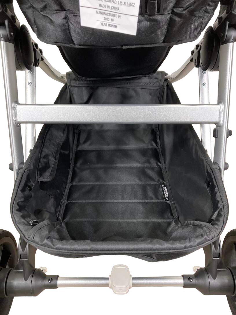  Mockingbird Single To Double Stroller, 2023, Windowpane, Silver With Penny Leather, Bloom