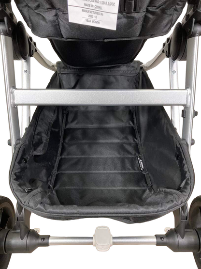  Mockingbird Single To Double Stroller, 2023, Windowpane, Silver With Penny Leather, Bloom
