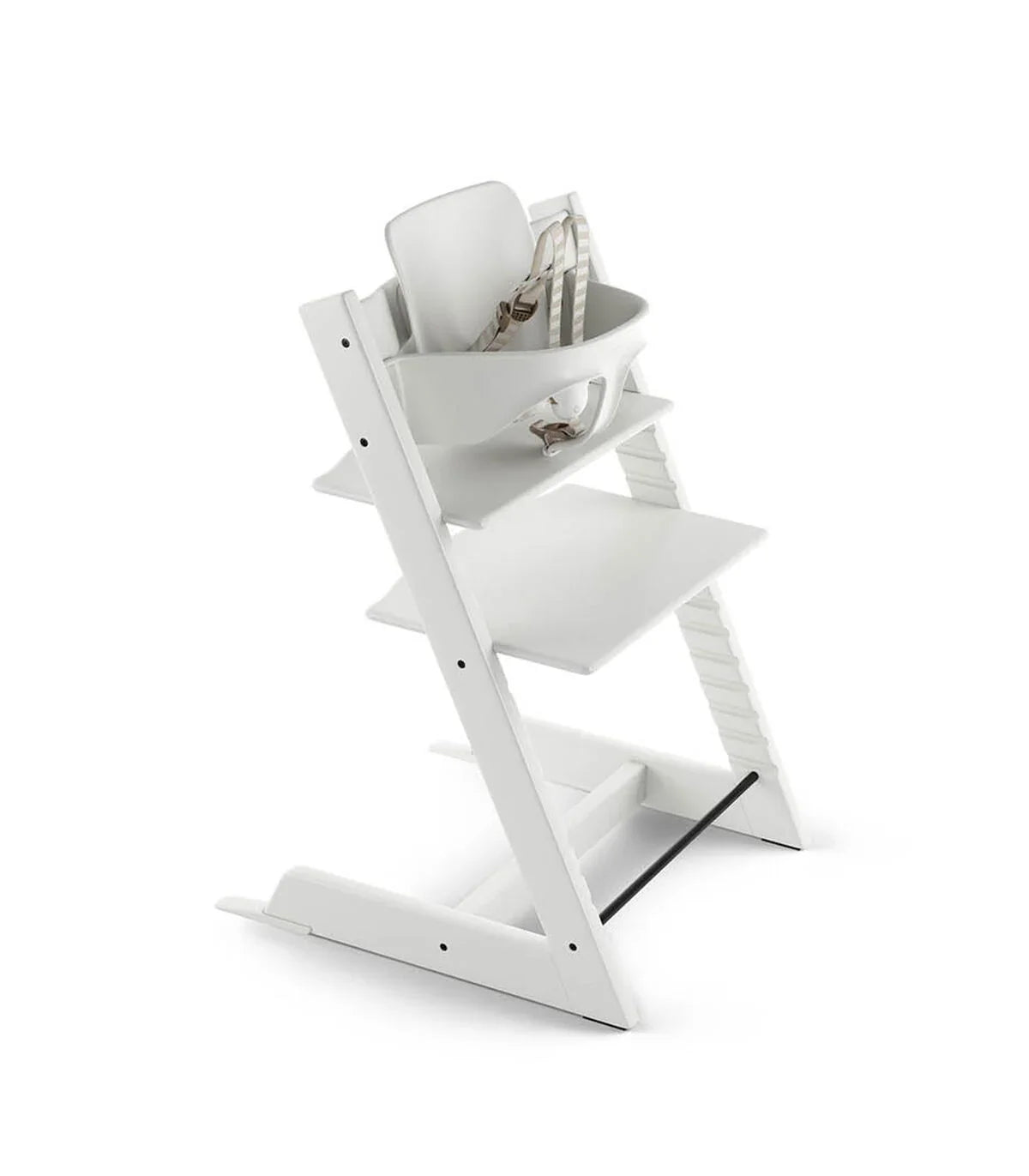  Stokke Tripp Trapp High Chair With Baby Set, White