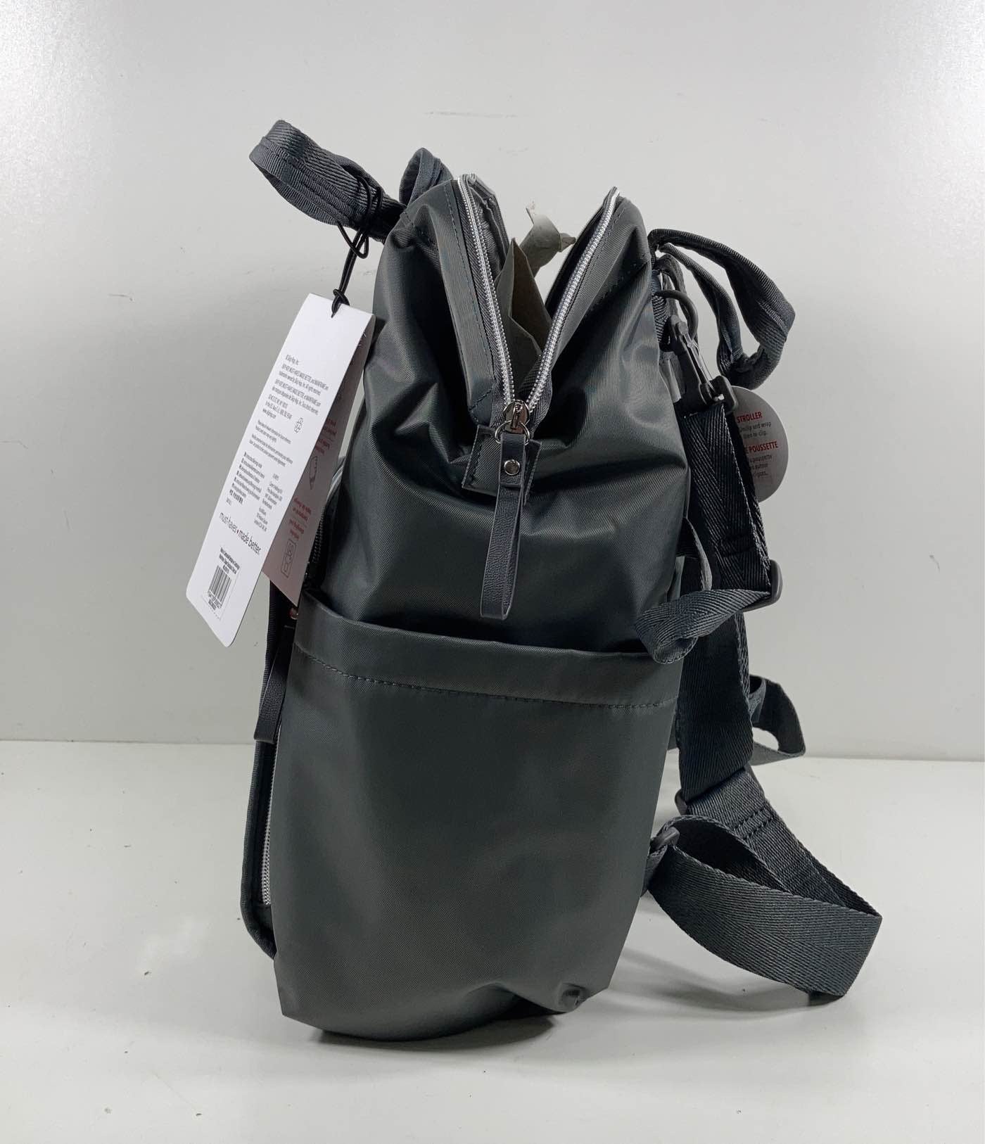  Skip Hop MainFrame Diaper Backpack, Charcoal
