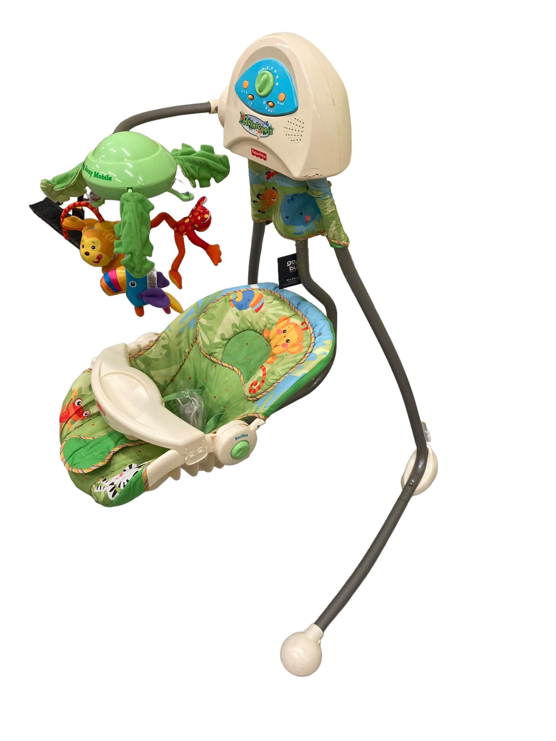  Fisher Price Open Top Cradle Swing, Rainforest