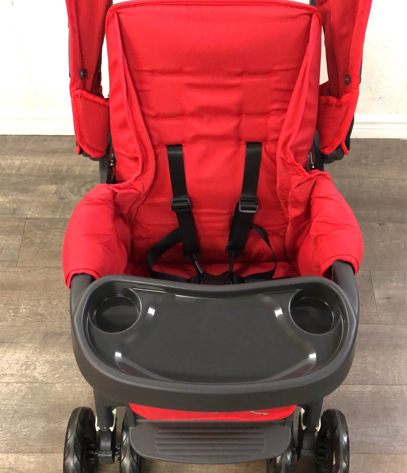  Joovy Caboose Graphite Stand-On Tandem Stroller, Red 2021