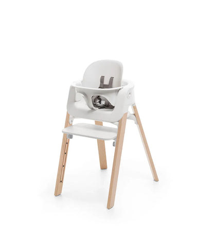  Stokke Steps High Chair, White Seat Natural Legs