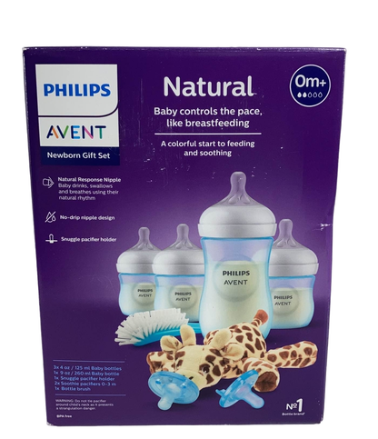  Philips Avent Natural Bottle With Natural Response Nipple Newborn Gift Set, Blue