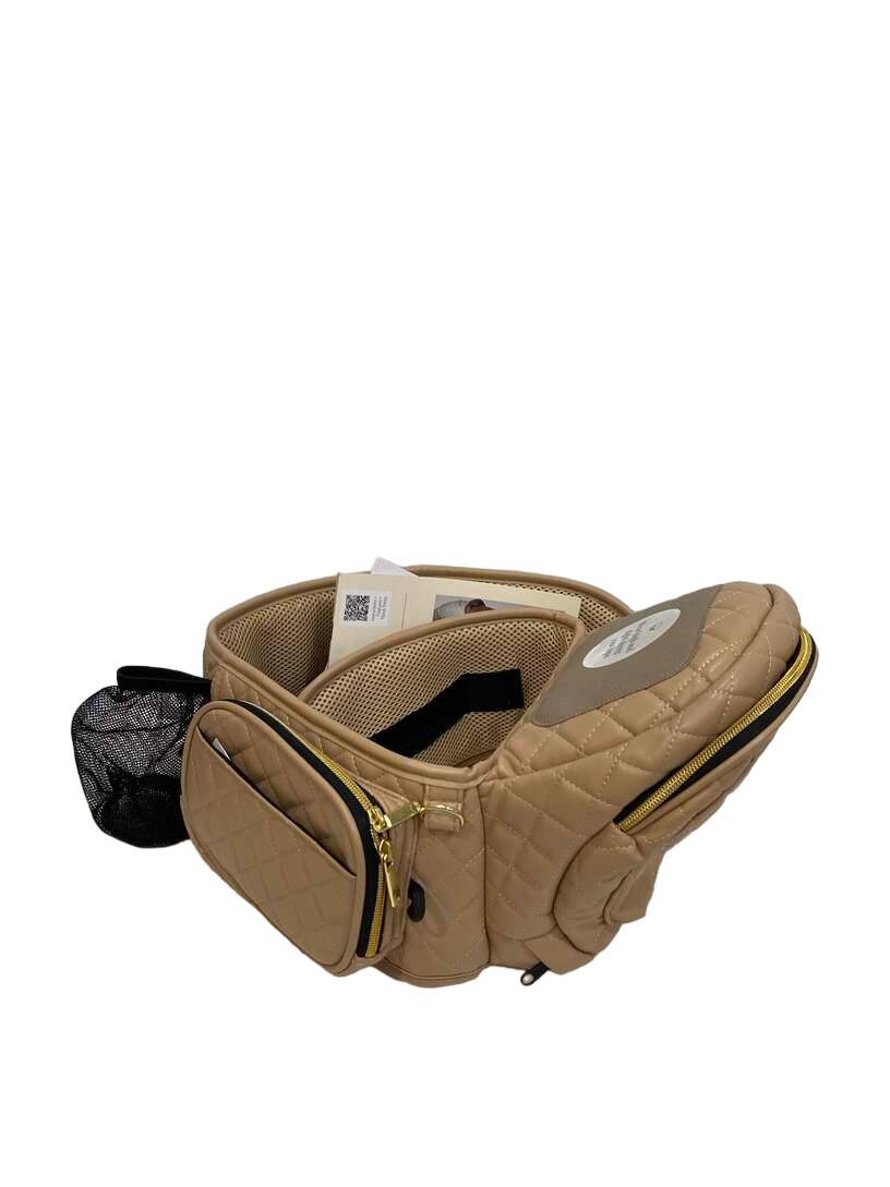  TushBaby Hip Baby Carrier, Sand Vegan Leather