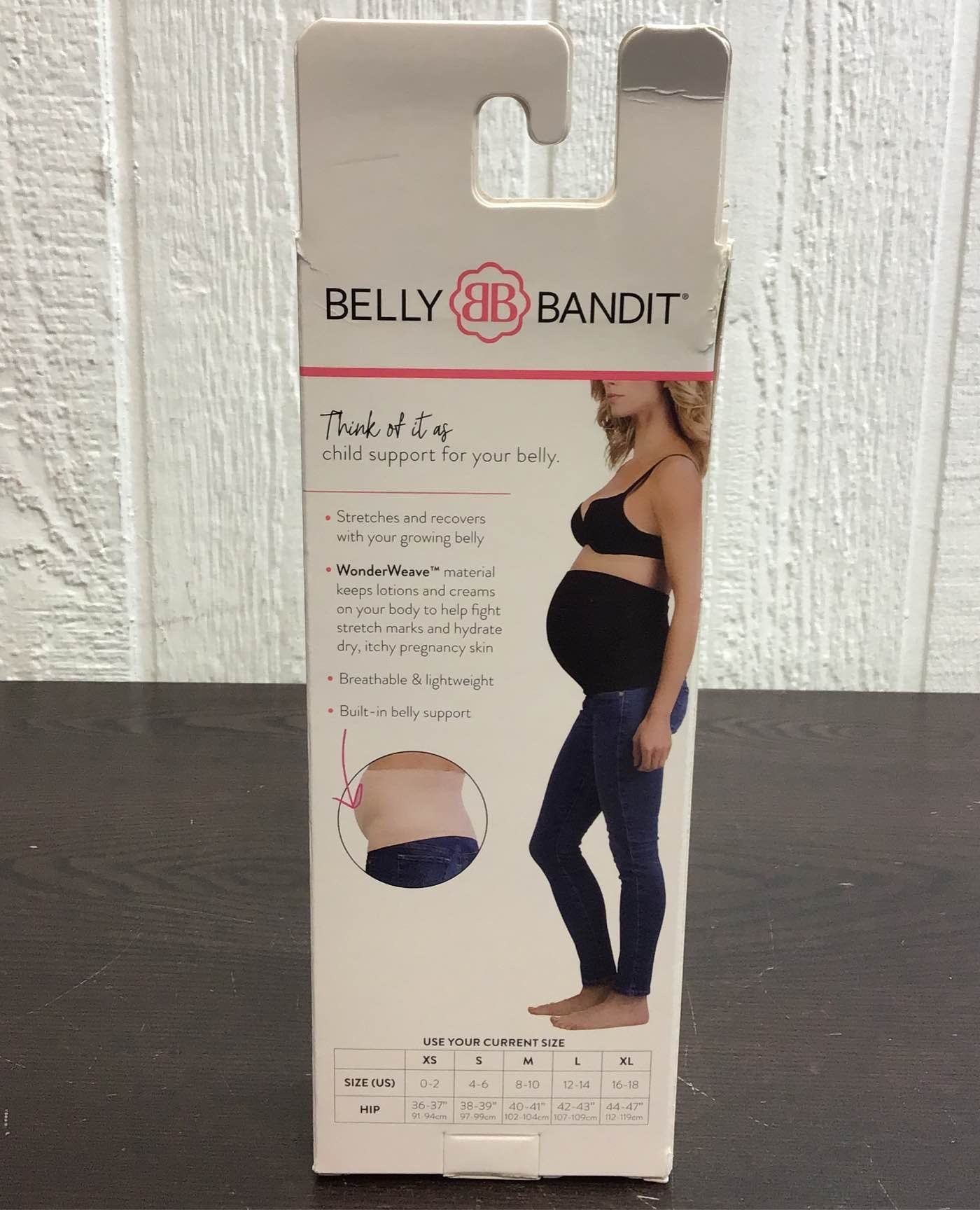  Belly Bandit Belly Boost Pregnancy Support Wrap, S (4-6), Black